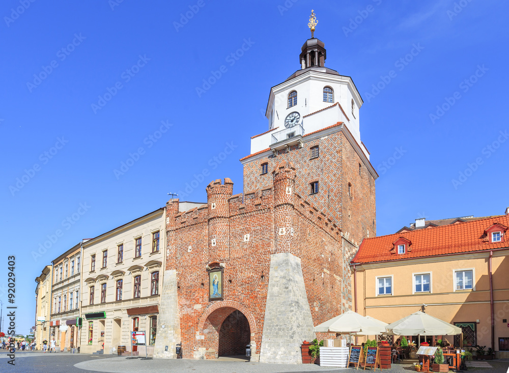 Naklejka premium Krakow Gate (Brama Krakowska) in Lublin, Poland