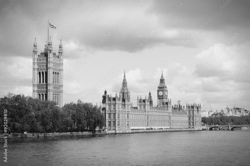London, England - black white photo