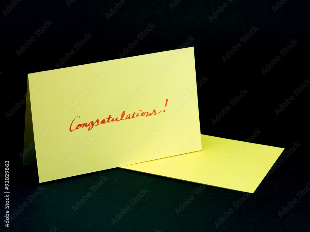 Message Card for Your Family and Friends; Congratulations! Message Card for Your Family and Friends; Congratulations!