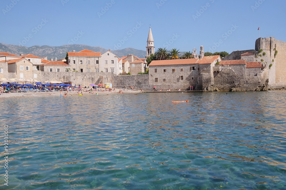 View of an old town of Budva, Montenegro