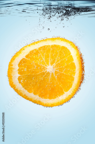 orange in mineral water