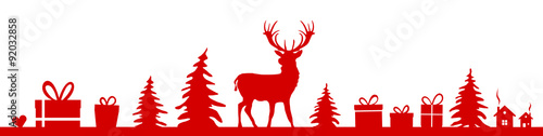 Weihnachten Silhouette mit Hirsch