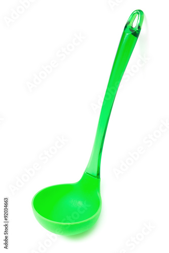 green soup ladle