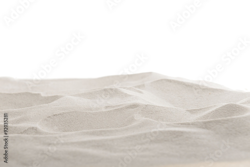 Sea sand background isolated on white