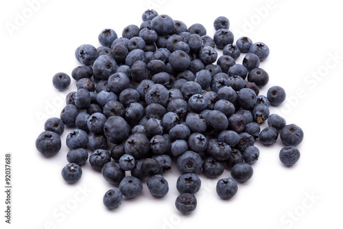 heap of blueberries isolated on white 