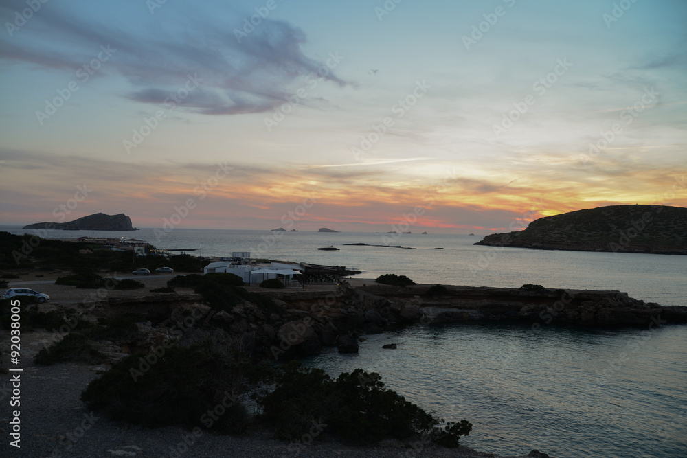Beautiful sunset at the Balearic Islands