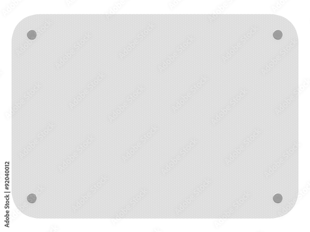 White reflective sign isolated on a white background. White reflective sign isolated on a white background.