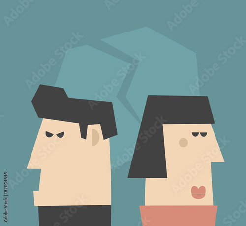 Young couple  having relationship problems.