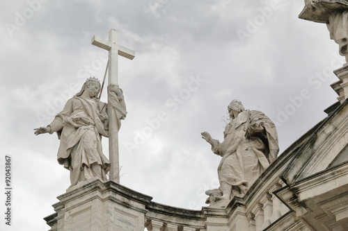 Rome, Italy. Details of the Basilica of the Holy Cross in Jerusa