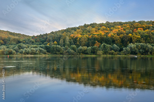 autumn landscape - the river and the forest