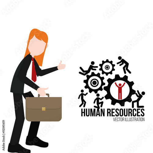 human resources illustration over white color background photo