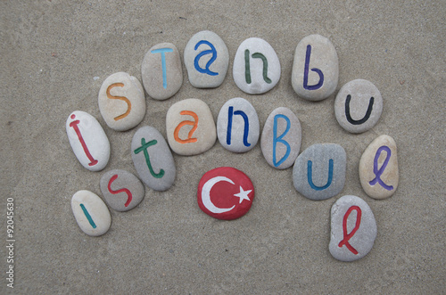 Istanbul, souvenir on carved and colored stones
