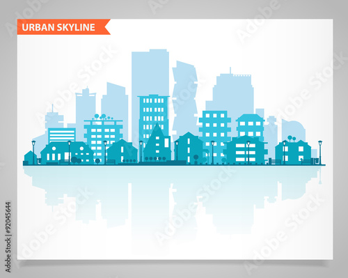 Various part cities skyline set