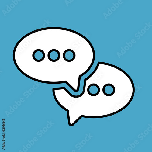 Speech bubble icon. One of set web icons