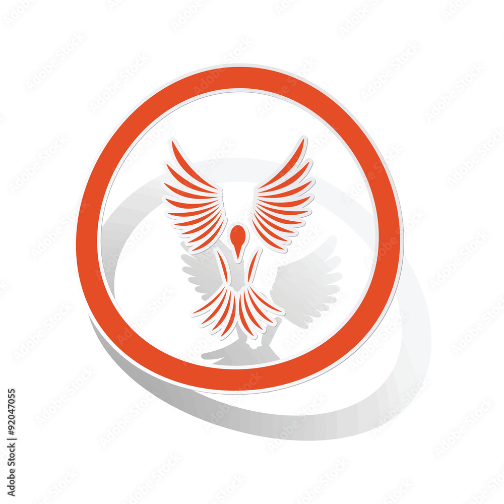 Freedom sign sticker, orange Freedom sign sticker, orange