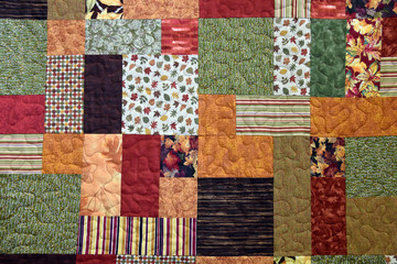 autumn patchwork quilt background
