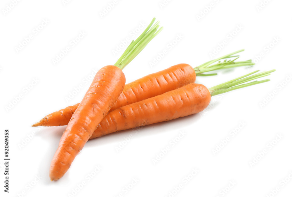 Fresh carrots isolated on white Fresh carrots isolated on white