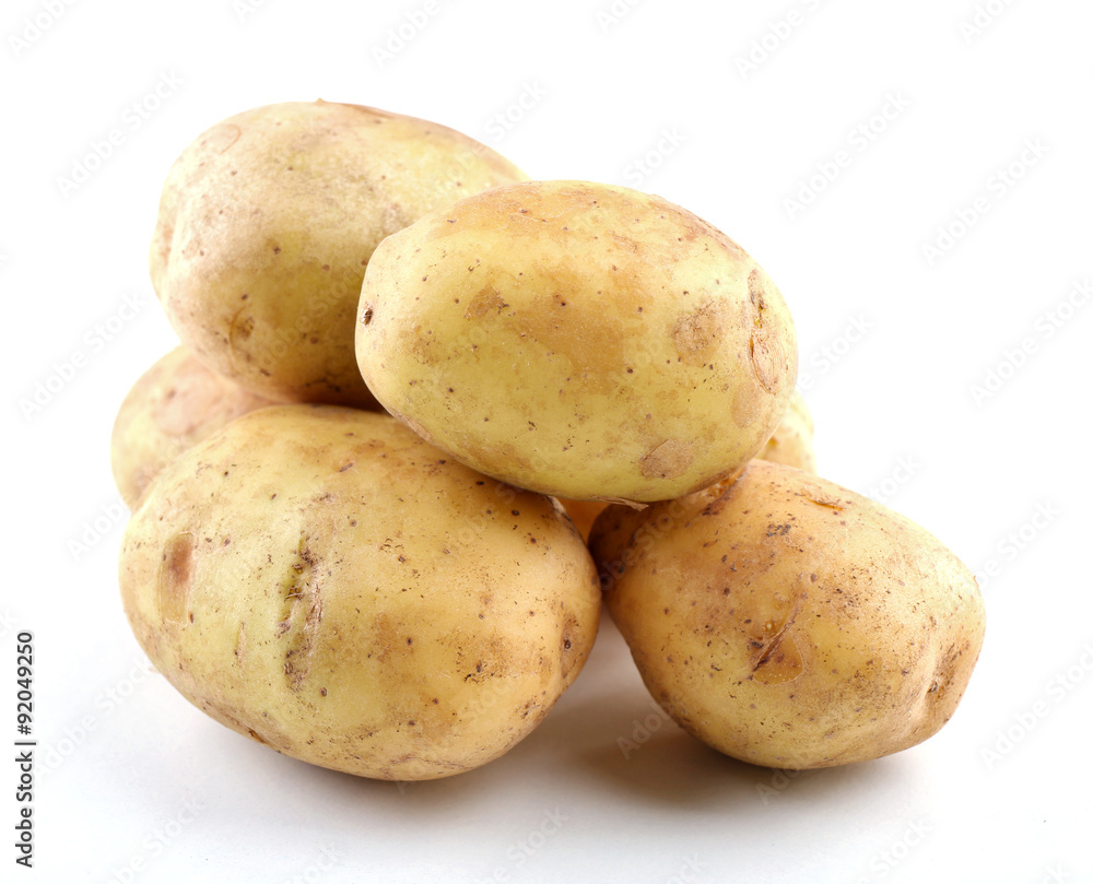young potatoes isolated on white young potatoes isolated on white