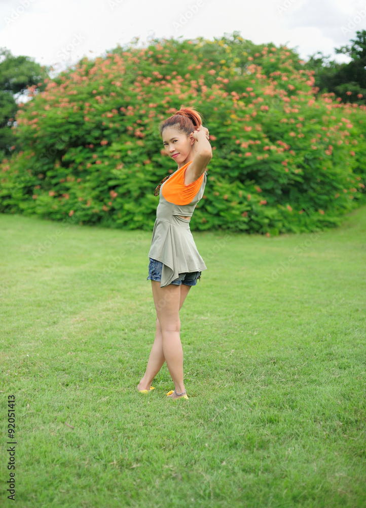 Beautiful woman portrait in nature Beautiful woman portrait in nature