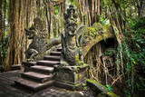 Bridge at Monkey Forest Sanctuary in Ubud, Bali, Indonesia