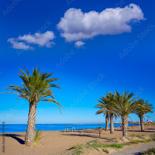 Denia beach in Alicante in blue Mediterranean © lunamarina