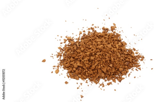 Instant Coffee on White Background