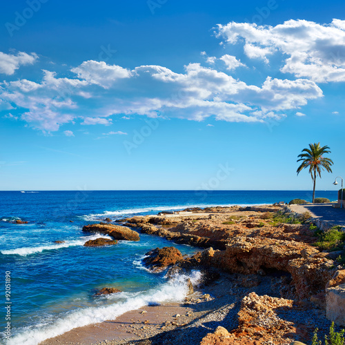 Denia Las Rotas Rotes beach in Alicante Mediterranean