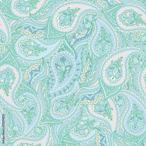 Blue Cashmere Seamless Pattern