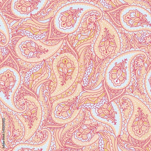 Red Cashmere Seamless Pattern