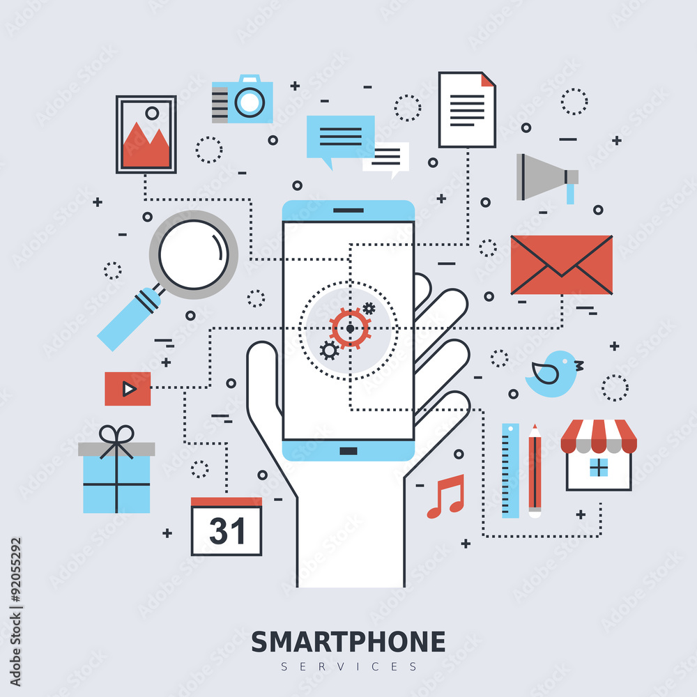 smartphone services concept smartphone services concept
