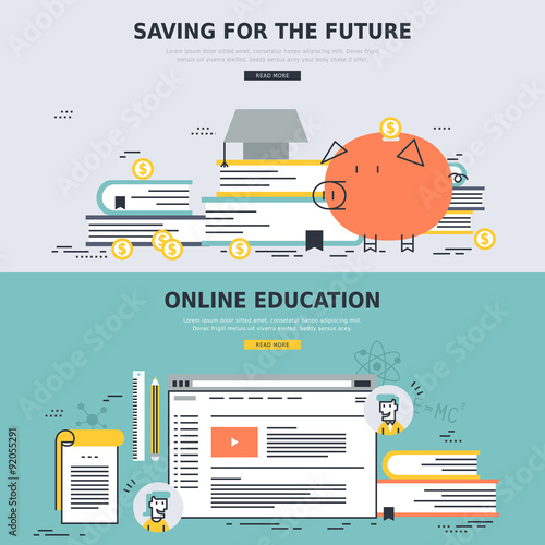 online education and saving for the future concepts