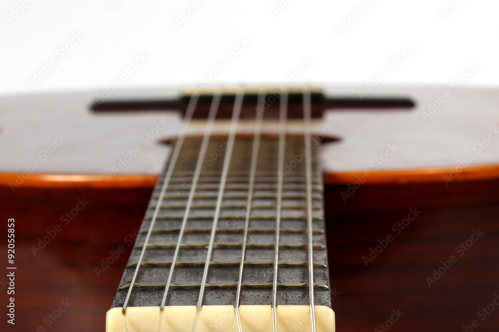 a fragment of classical guitar closeup a fragment of classical guitar closeup