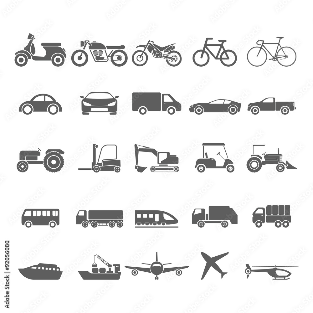 Transportation icon set.vector