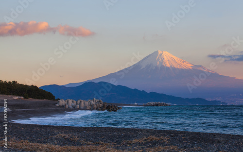 Mountain Fuji and sea at Miho no Matsubara   Shizuoka