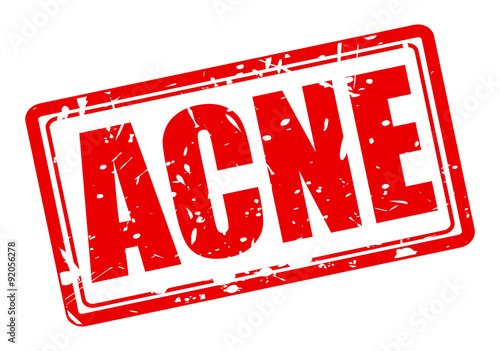 ACNE red stamp text