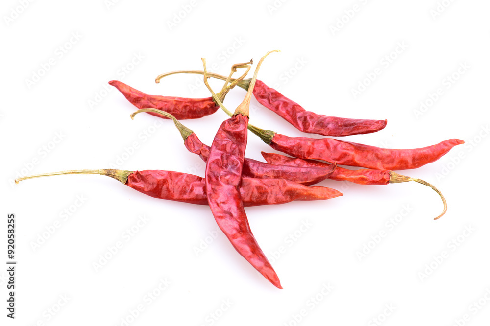 dride chilli pepper isolated on white background dride chilli pepper isolated on white background