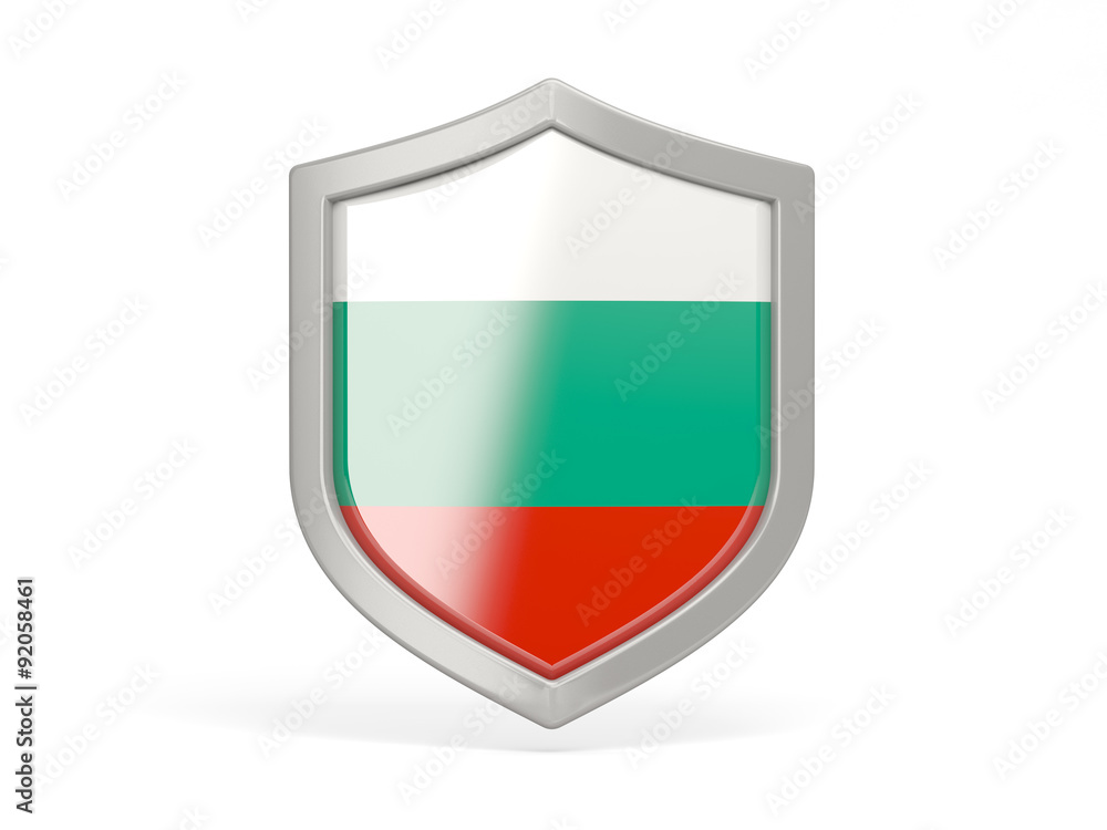 Shield icon with flag of bulgaria Shield icon with flag of bulgaria