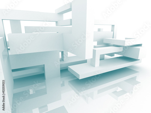 Abstract Architecture White Building Design Background