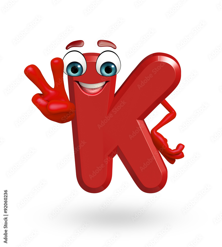 Cartoon Character of alphabet K Cartoon Character of alphabet K