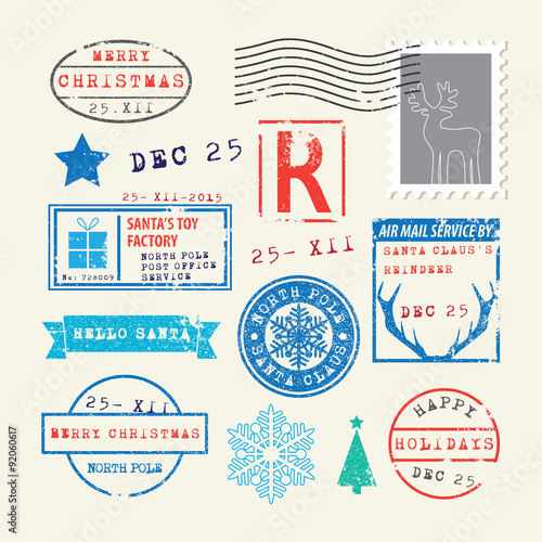 Christmas stamps set