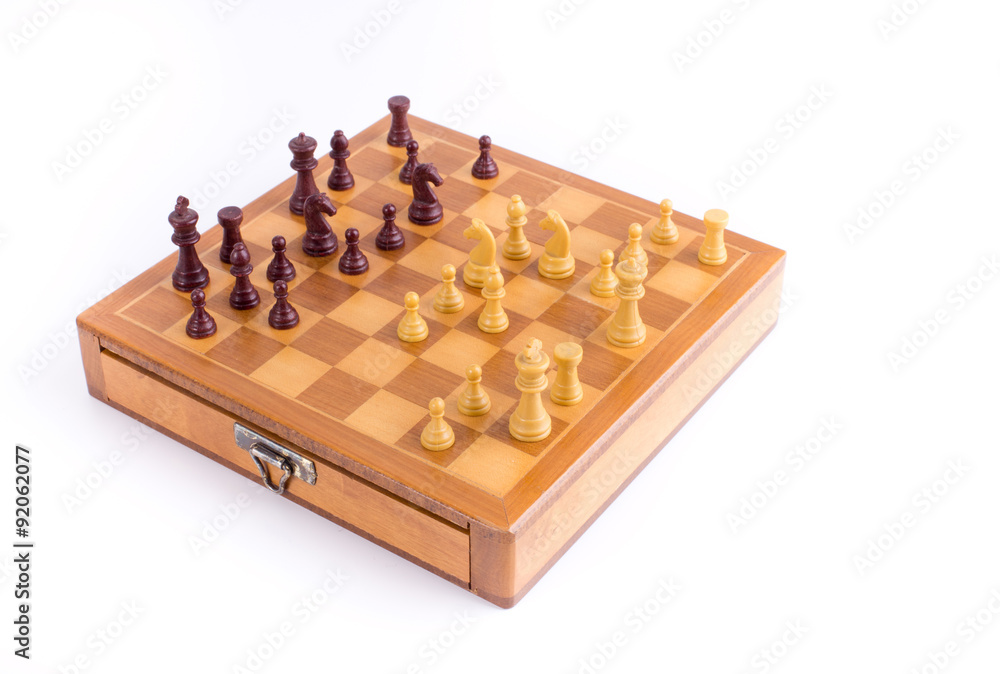 Chess board with chessmen