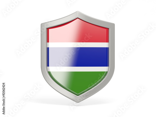 Shield icon with flag of gambia Free Download Shield icon with flag of gambia - GFXLoad