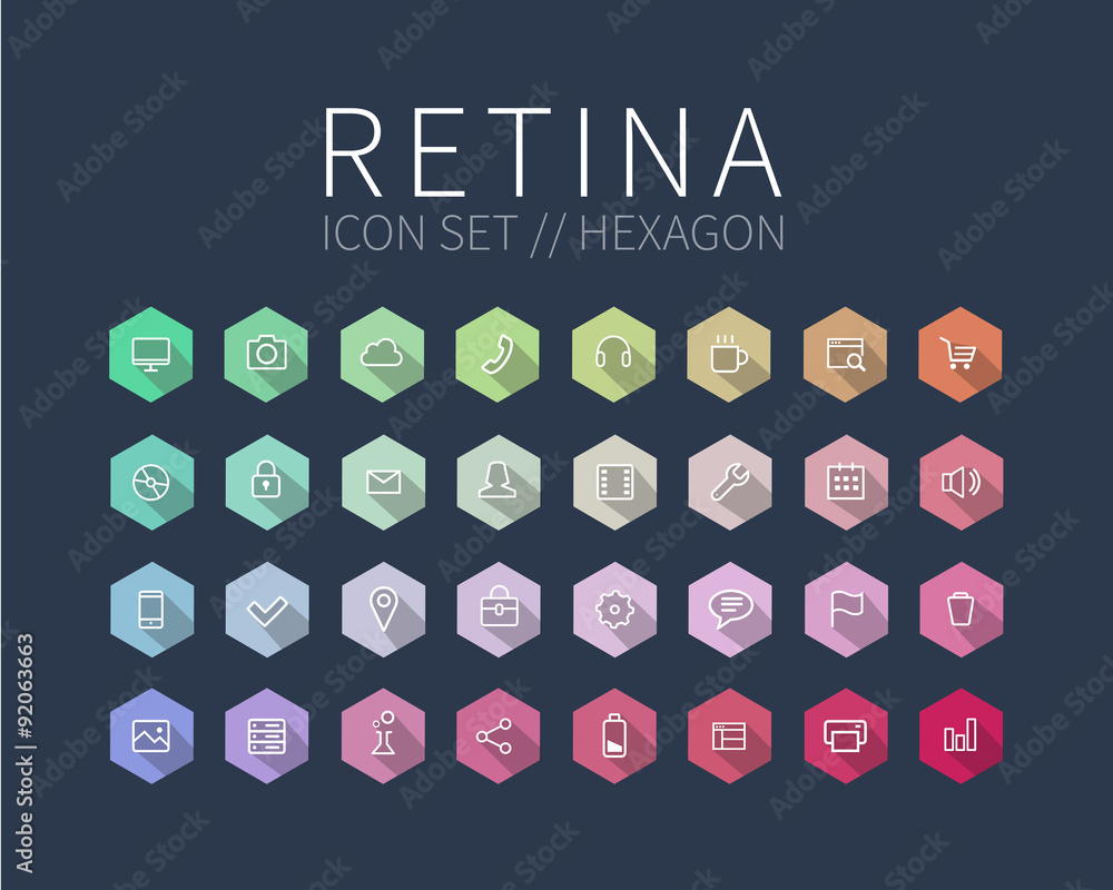 Naklejka premium Icône retina