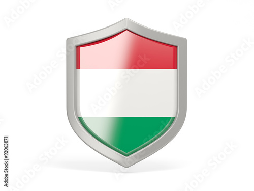 Shield icon with flag of hungary Free Download Shield icon with flag of hungary - GFXLoad