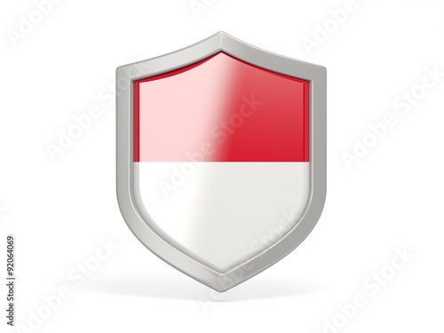 Shield icon with flag of indonesia Free Download Shield icon with flag of indonesia - GFXLoad
