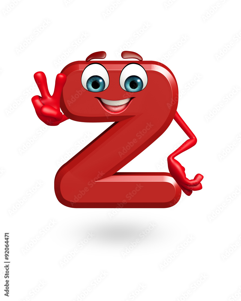 Obraz premium Cartoon Character of alphabet Z