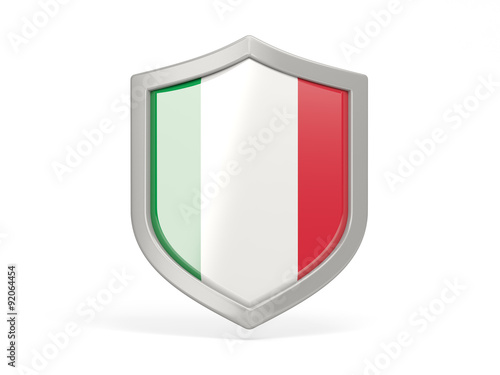 Shield icon with flag of italy