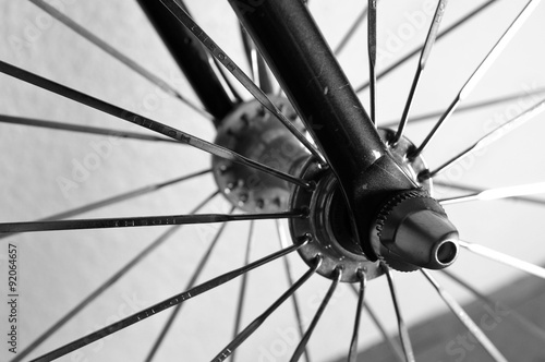 Isolated bicycle wheel 