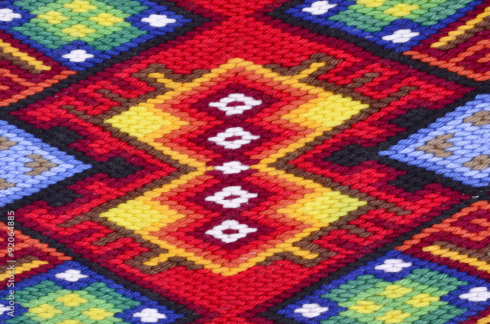 Obraz premium Bulgarian embroidery seamless decorative traditional