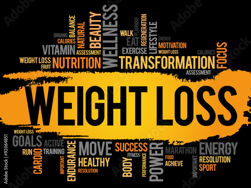 WEIGHT LOSS word cloud, fitness, sport, health concept